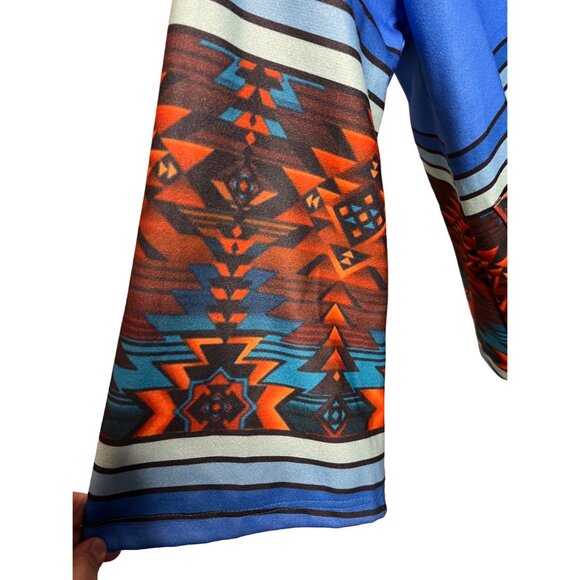 Women’s Yellowstone Jacket Poncho 3XL Pockets Hood Aztec Bell Sleeves - Picture 11 of 12